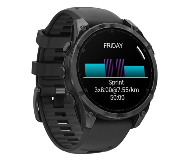 Garmin fenix 8 AMOLED 47mm szary z czarnym paskiem - 1277067 - zdjęcie 3